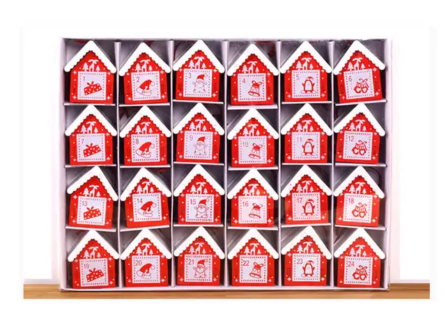 7 5 8 2cm Vintage Wooden Advent Calendar Diy Home Christmas Tree