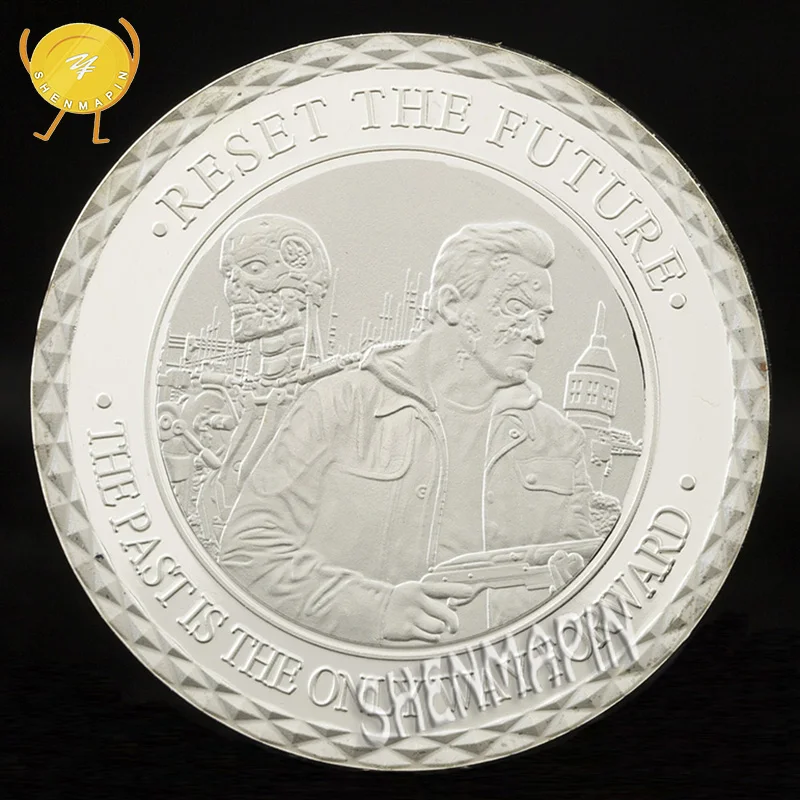 

Terminator Genesis Science Fiction Adventure Movie Commemorative Coin Reset Future Challenge Coin Art Coins Collectibles