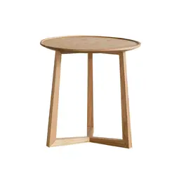 52 см (см 20 ") высокий цельный деревянный журнальный столик/см 52 см круглый белый дуб столешница