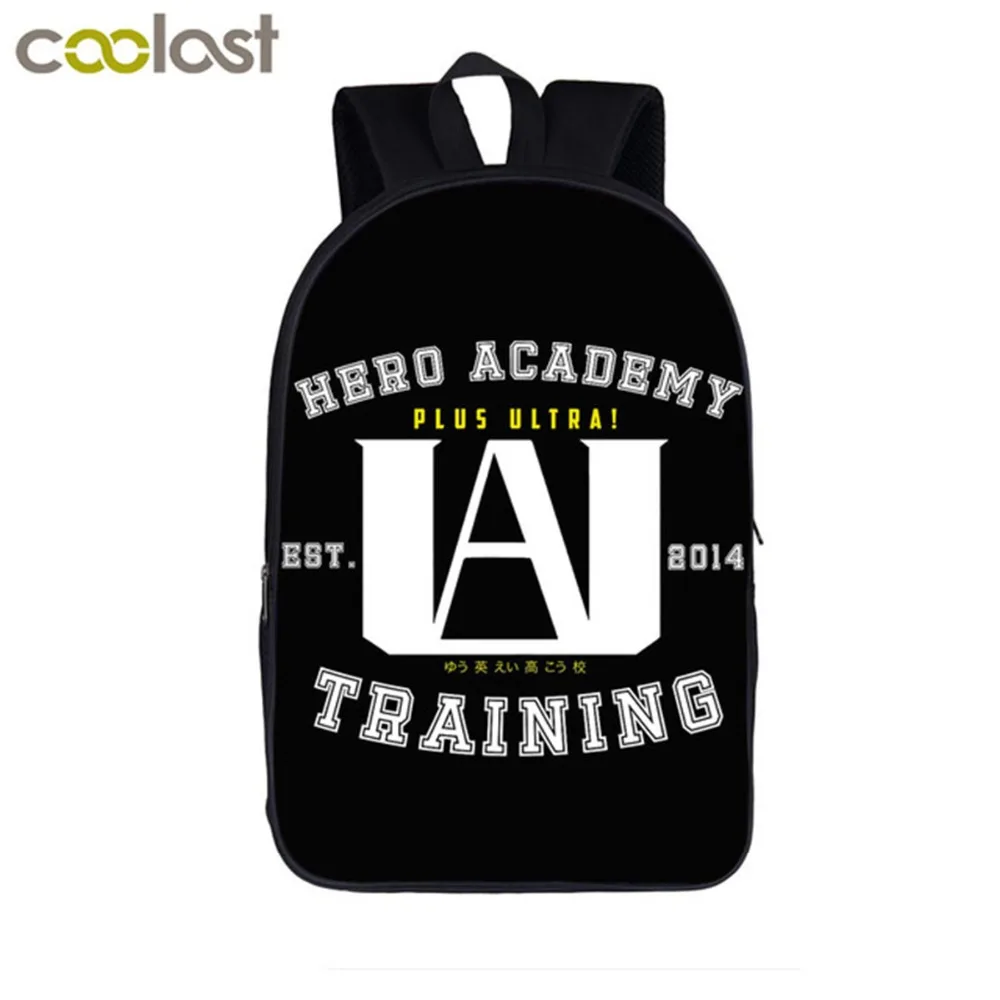 

Hero Academy Cartoon Backpack Students School backpack For Girls Boys Rucksack mochila Headphone holes women/Men Bag