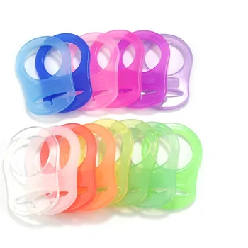 

Sutoyuen 10pcs Transparent Clear Food Grade BPA FreeSilicone Baby Pacifier Dummy Adaptor Ring Holder Chain Rings for MAM / NUK