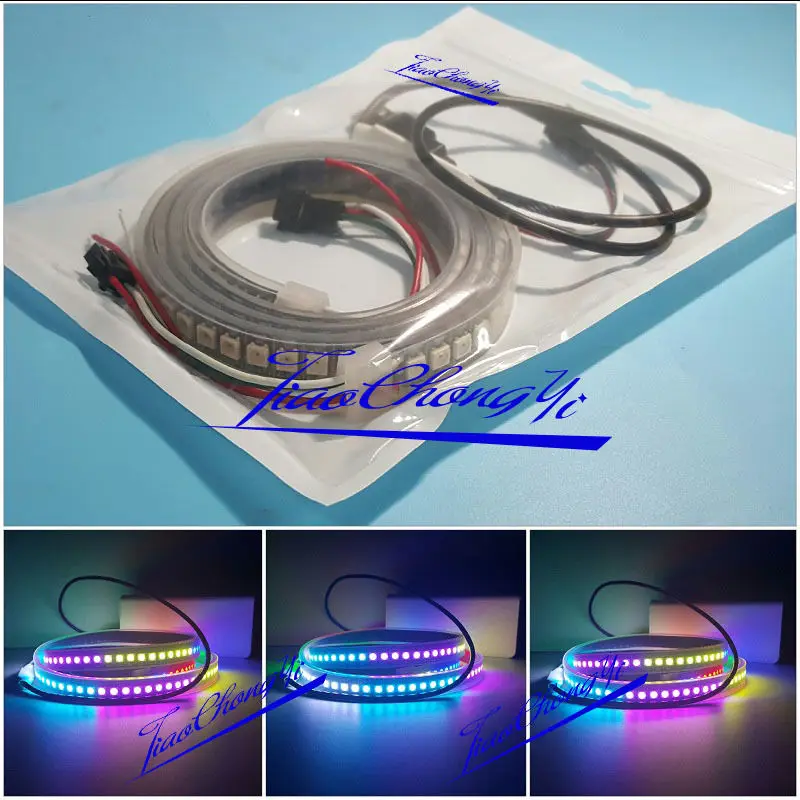 DC5V 1 м WS2812B 144 светодиодный ленточный светильник RGB индивидуально адресуемое