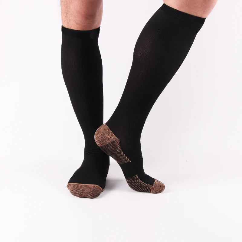 2 пары Унисекс Анти-усталость Компрессионные носки черные Компрессионные носки от боли в ногах мягкие Волшебные носки гольфы