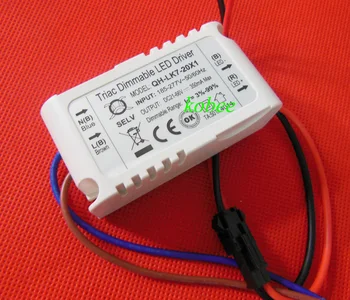 

Dimmable LED Driver 7-20x1W 300mA DC21-68V Constant Current LED Power