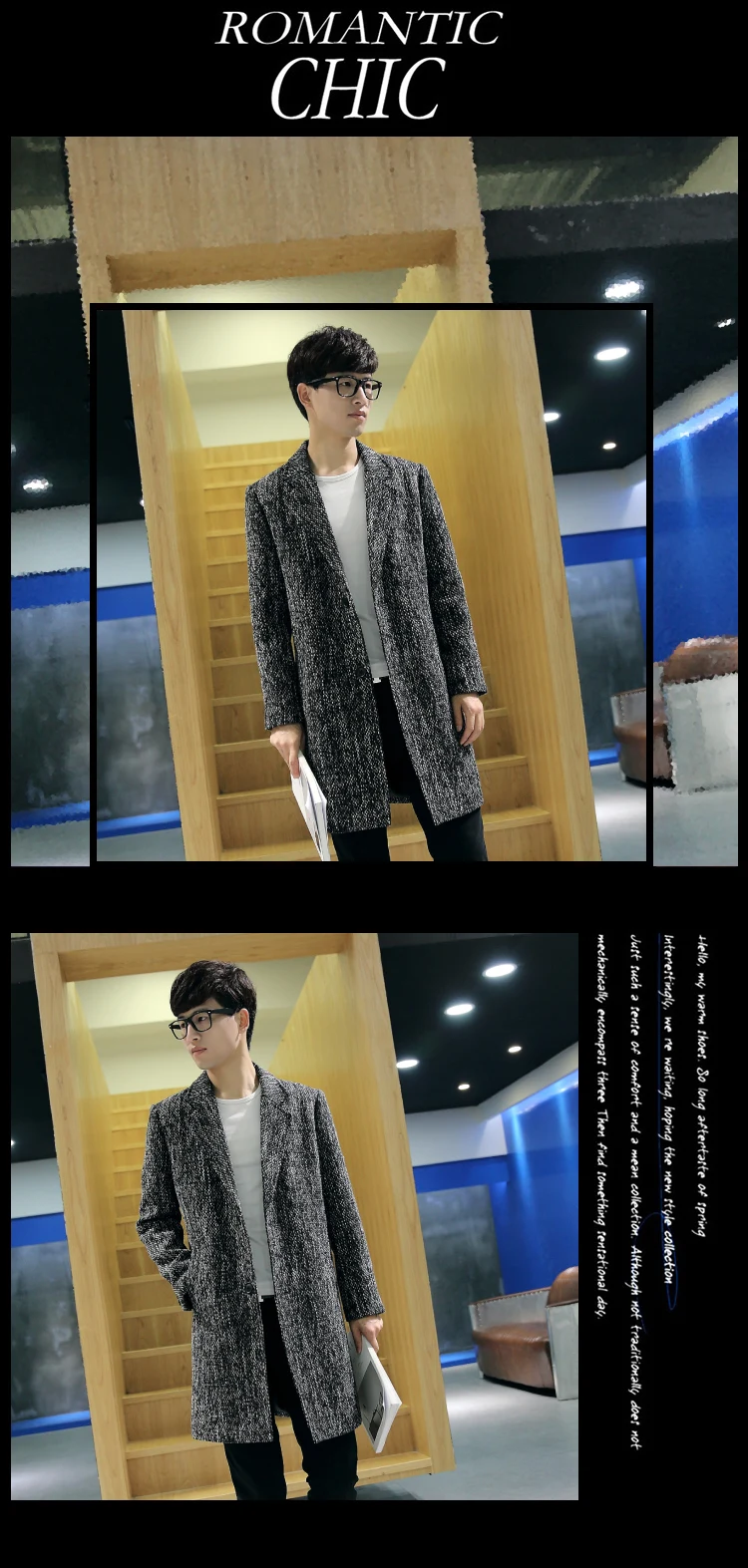 Горячая Распродажа, Мужской Свободный Повседневный Тренч, зимняя модная мужская шерстяная кашемировая куртка, длинное шерстяное пальто 6XL 5XL