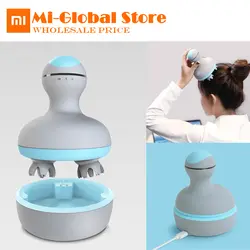 Xiaomi Мини-Массажер Для Головы 3D стерео массаж двухсторонний объемный двухскоростной Регулируемый IPX7 водонепроницаемый type-c Портативная