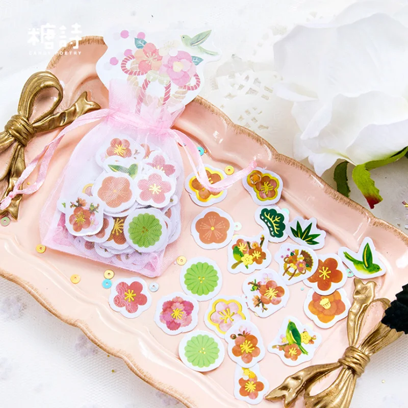 

100 pcs/lot pink sakura mini paper sticker DIY diary decoration sticker for planner album scrapbooking kawaii stationery