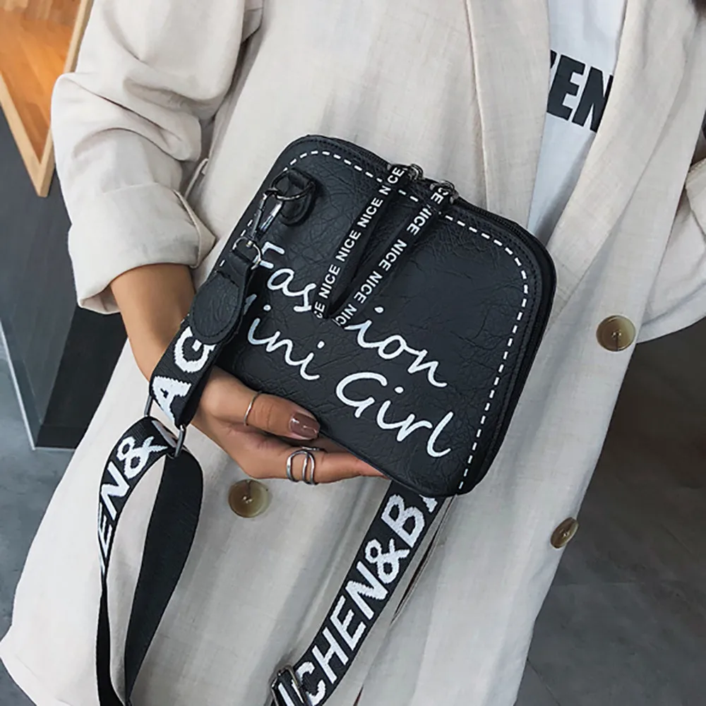 2019 جديد المرأة Crossbody حقيبة المد قذيفة حقيبة واسعة حزام الكتف البرية حقيبة كتف