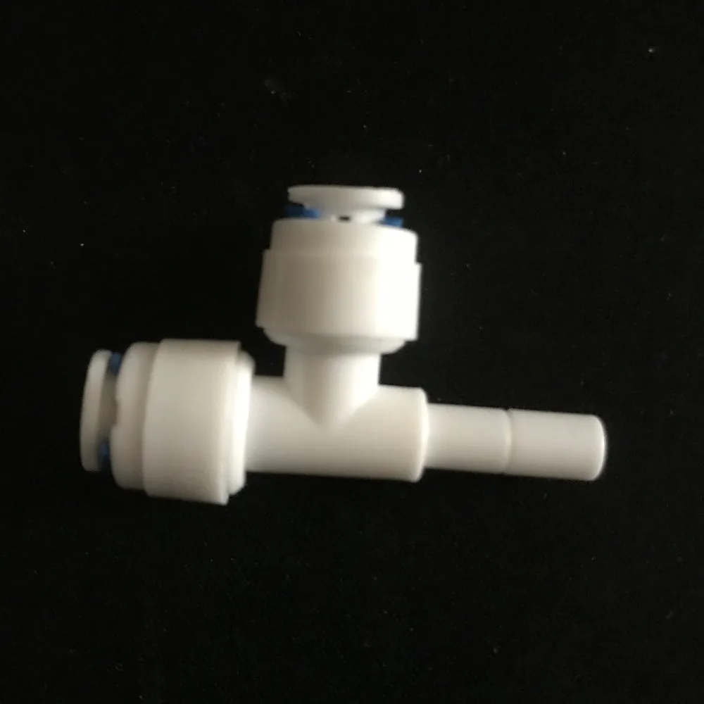 

1/4" or 3/8" OD Tube Plug in Reducer Tee Type Plastic Water Quick Connect Fitting