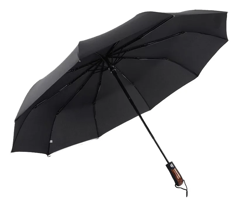 Автоматический мужской зонт от дождя женский ветрозащитный мужской складной автомобильный деревянный черный зонтик Paraguas Guarda Chuva Sombrinha