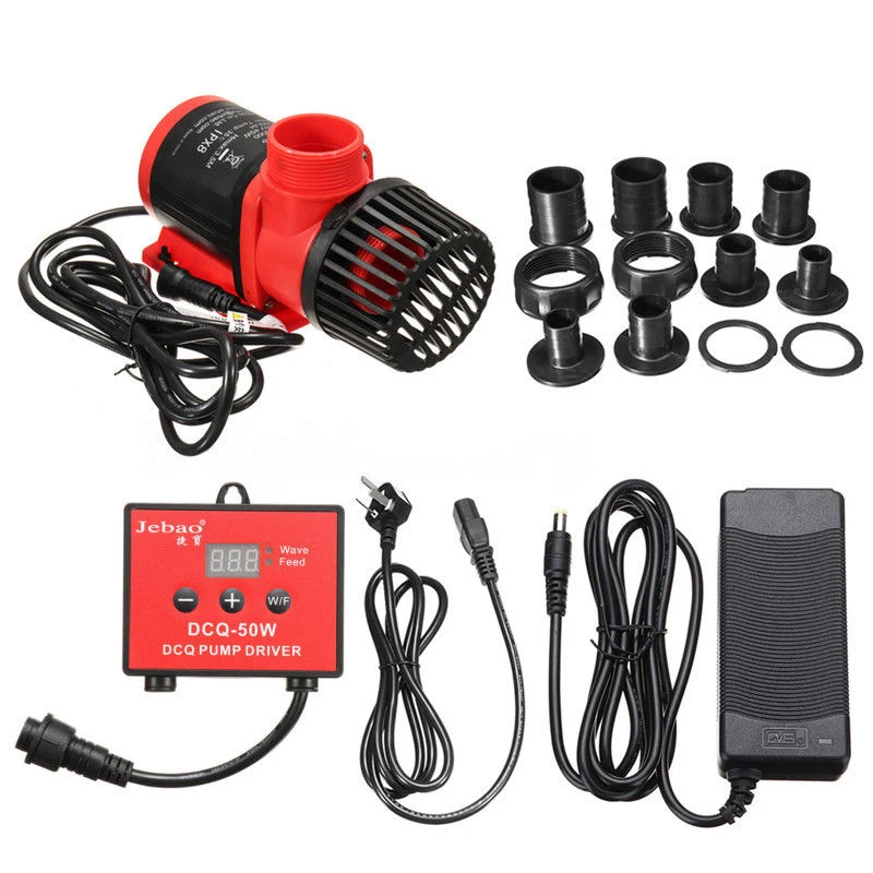 

110-240V Jebao DCQ-6000 LCD Display Controllable DC Return Water Pump for Marine Aquarium Sump Pump Fish Tank Wave Maker 6300L/h