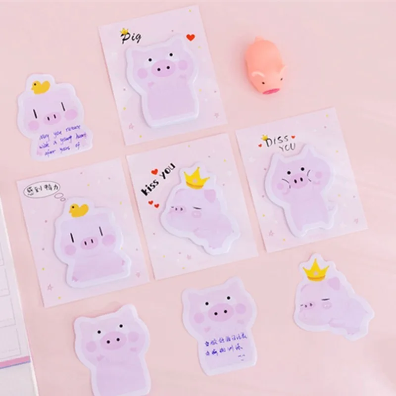

Creative Kawaii Pig Memo Pad Cute Cartoon Sticky Notes Office Decoration Notepad Gift Planner Stickers School Supplies 02125