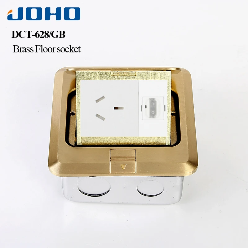 Joho Brass Alloy Cover Fast Pop Up Floor Socket Outlet Box Floor