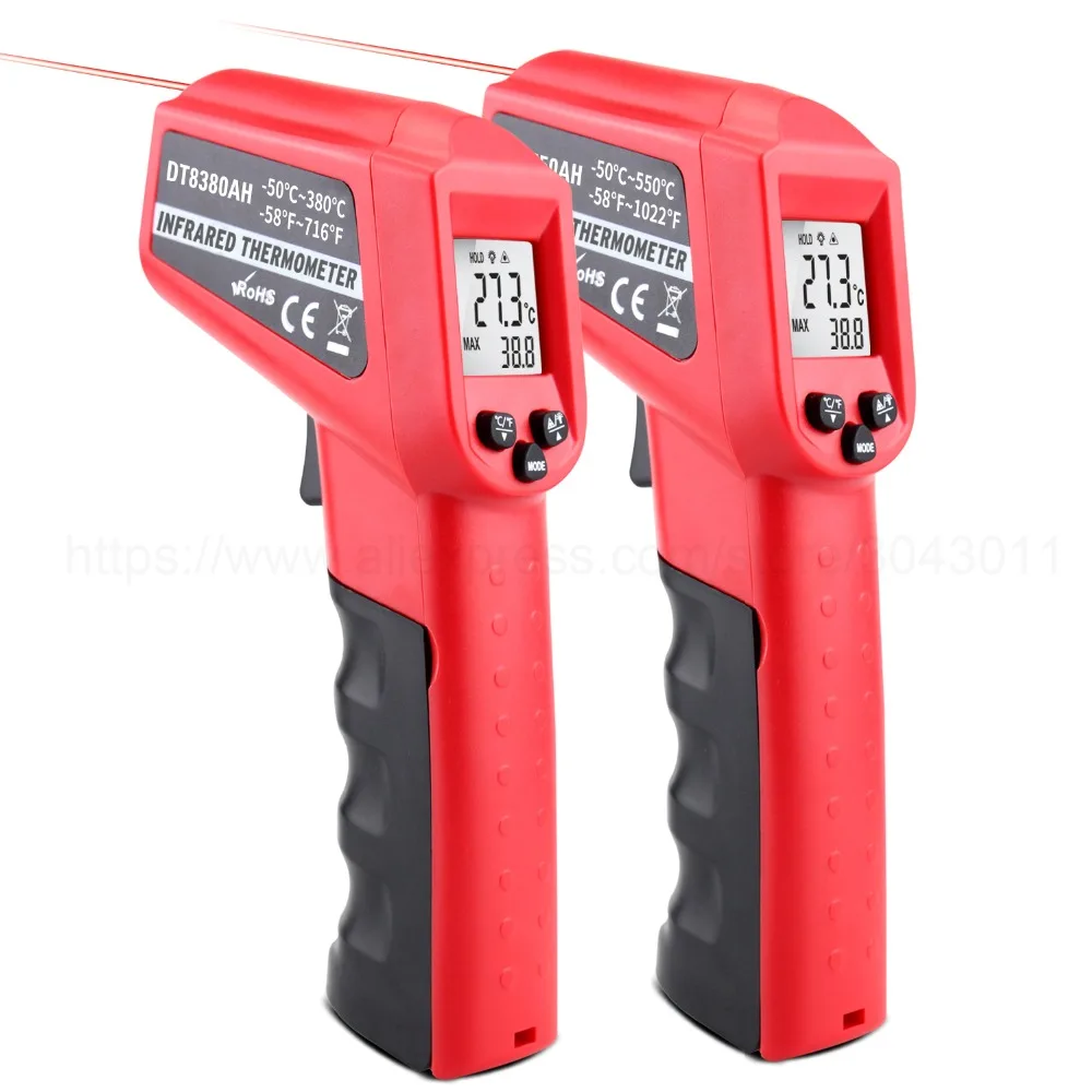 

Infrared Thermometer -50-380/550 Degree Non-Contact Digital Laser Temperature Gun Fahrenheit/Celsius LCD Display