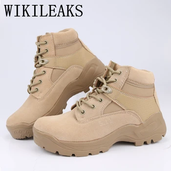 

Genuine Leather Military Boots Men Famous Brand Tactical Boots Botines Hombre Coturnos Masculino Militar Combat Ankle Boots Man