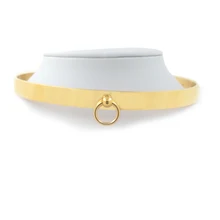 Серебряное, черное, золотое, полированное ожерелье-чокер из нержавеющей стали, фетиш одежда для женщин и мужчин, ювелирные изделия для тела, воротник, модные Торки