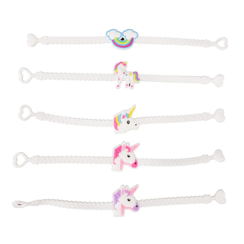 10 шт. детский Силиконовый браслет с единорогом|bangle jewelry|bracelet kidsunicorn bracelet |