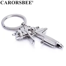 Water Spray Gun Keychain Metal Men Gift Car Key Chain Motorcycle Auto Accessories Creative Key Ring Water gun Key Cover Holder