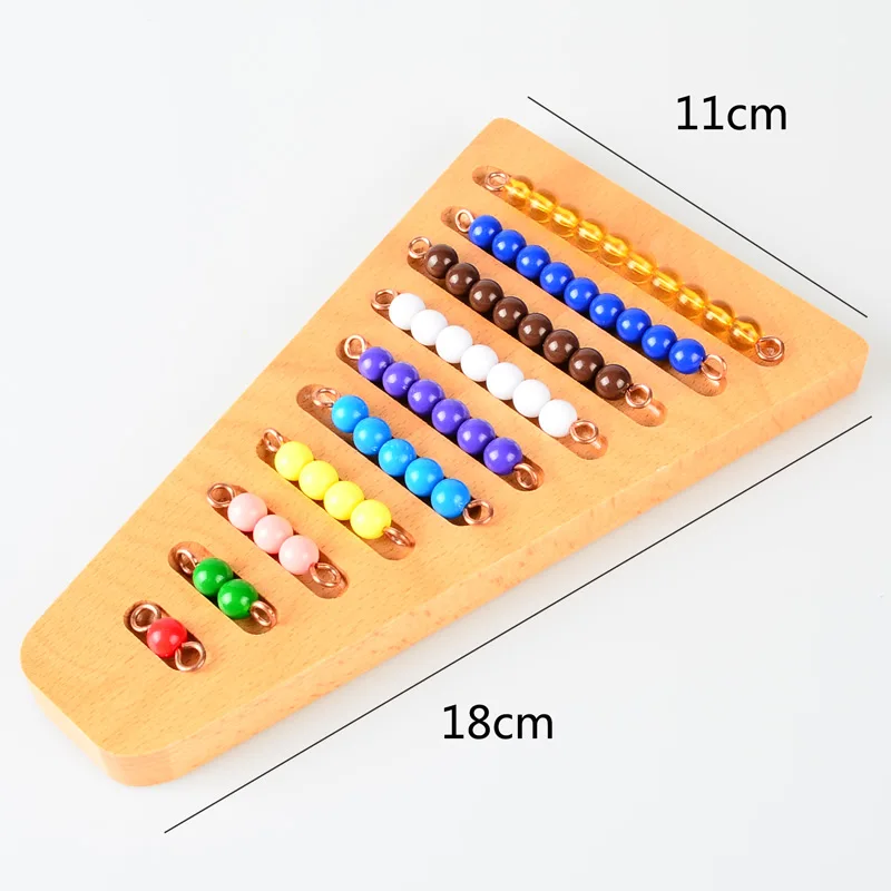Genuine Montessori Math Manipulatives Kindergarten Color Beads And Arranging Rack Juguete Oyuncak Educativos Genuine Montessori Math Manipulatives Kindergarten Color Beads And Arranging Rack Juguete Oyuncak Educativos