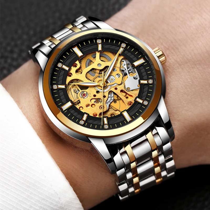 

Relogio Masculino LIGE Mens Watches Top Brand Luxury Automatic Mechanical Watch Men Full Steel Business Waterproof Sport Watches