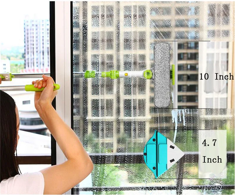Телескопический инструмент для мытья окон U Grip Window Cleaner с салфеткой из микрофибры