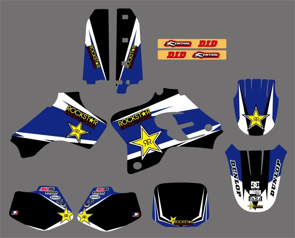 

NICECNC 4 Style New Team Graphic Background Decal Sticker Kit For Yamaha YZ80 YZ 80 1993 1994 1995 1996 1997 1998 1999 2000 2001