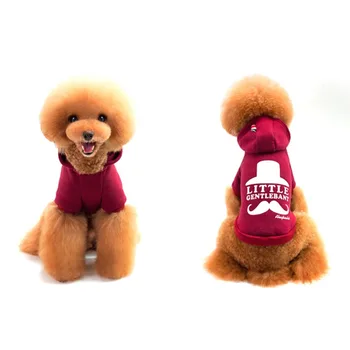 

Fashion Pet Dog Costume Thick Jacket Winter Warmer Hooded Sweater Cute Gray Beard Cotton Clothing For Puppy Small Dogs 5Size