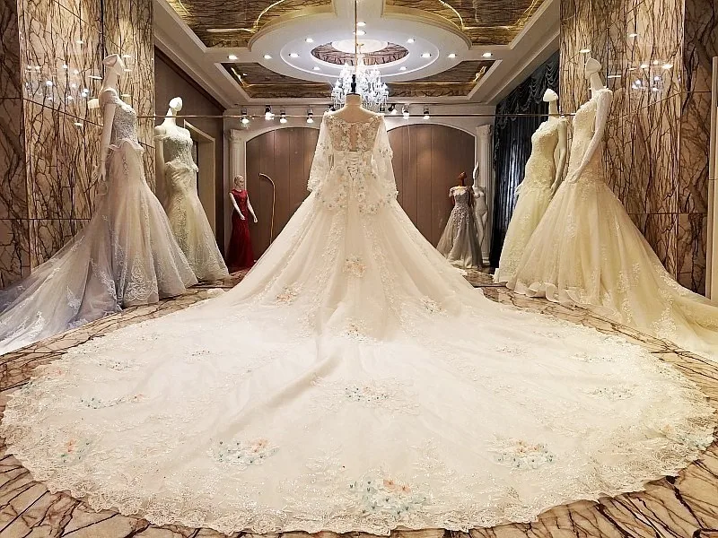Vestido De Noiva/Новинка года; Свадебные платья из тюля на заказ; белое романтическое свадебное платье с цветами и жемчугом