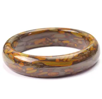 

Personality bamboo leaf jade bracelet natural variegated hand decoration lucky zhu Ye Qing female cochlear stone bracelet