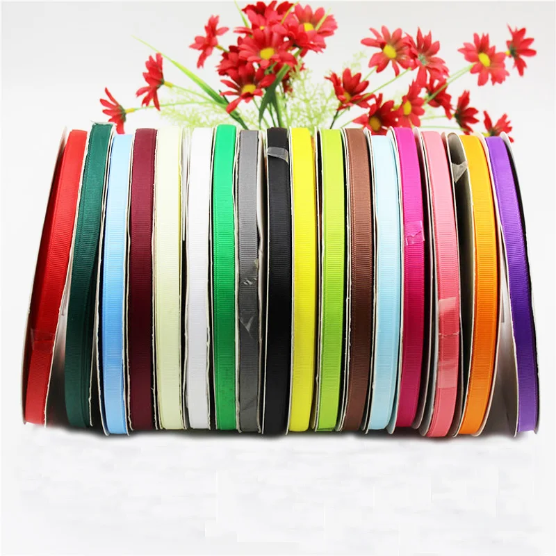 

10yards/lot ( 9meters/lot ) 3/8" (9mm) Solid Color Polyester Grosgrain Ribbon for DIY Hairbows Accessory Gift Package