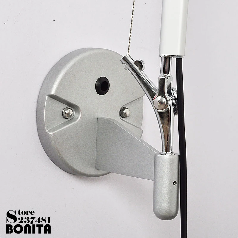  2pcs/set Scrub Black modern Foldable wall lamps long swing arm Adjustable Aluminum sconces lamps Te - 33037856289