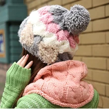 BomHCS Женская осенне-зимняя модная теплая шерстяная вязаный берет ручной работы зимняя шапка вязаные шапки