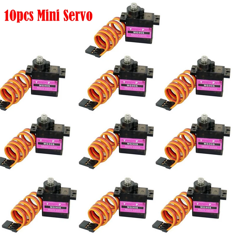 

10pcs/lot MG90S 9g Metal Gear Mini Rc Servo Upgraded SG90 Digital Micro Servos for Smart Vehicle Helicopter Boat Car IN STOCK