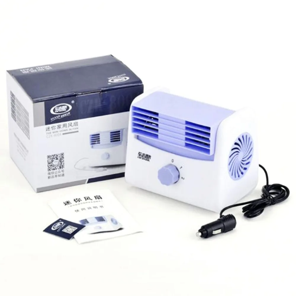 

Mute Leafless Air Conditioning Fan Universal Car Electric Fan Adjustable Vehicle Turbofan Car Cooler For Baby low noise