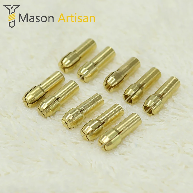  10Pcs/Set 0.5-3.2mm Mini Drill Chuck for Grinder Brass Collet Dia 4.3mm/4.8mm Mini Chuck Fixture Cl