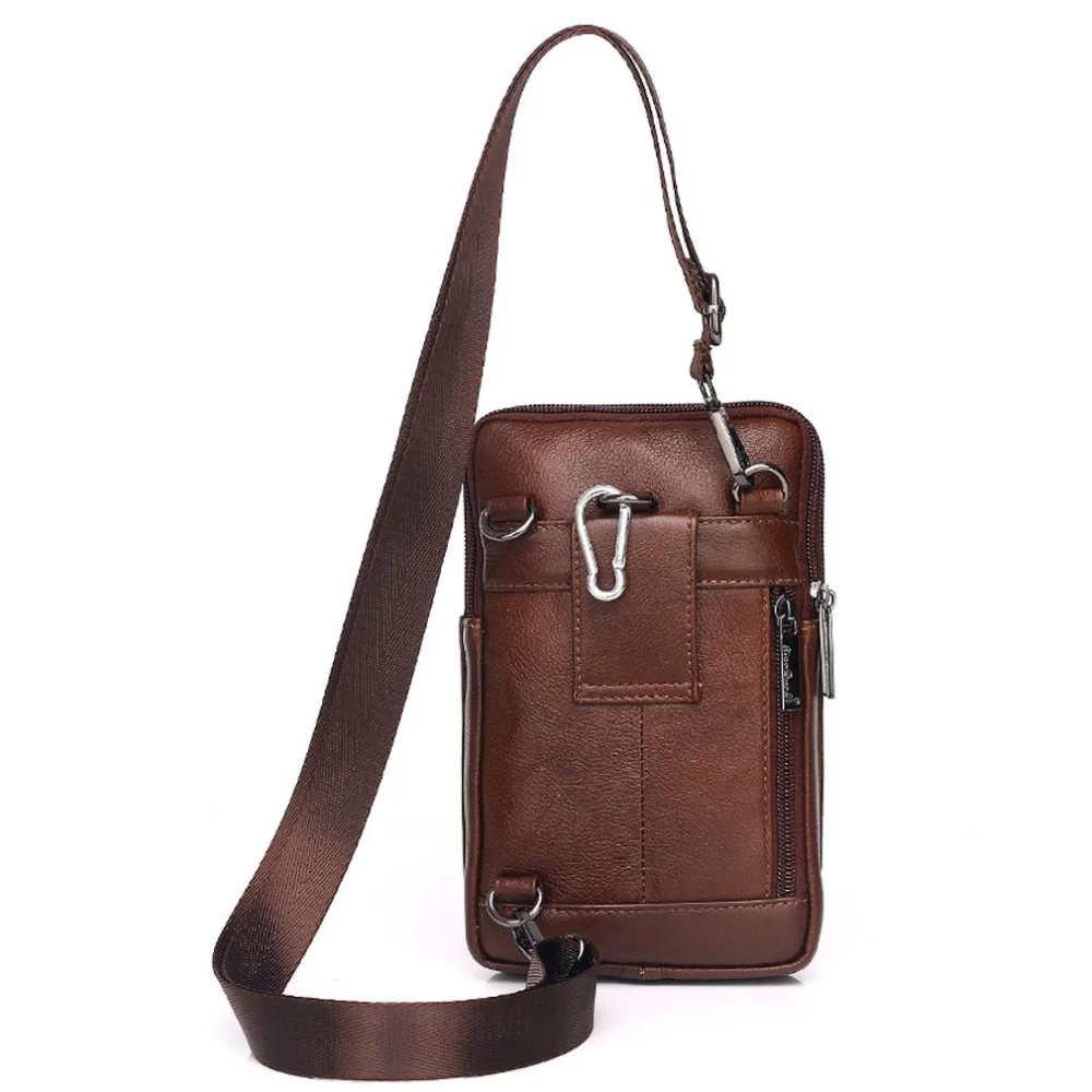 Винтажная кожаная сумка-мессенджер для мужчин на ремне для телефона, поясная сумка для путешествий, сумка через плечо, кошелек, сумка на ремне, нагрудные сумки