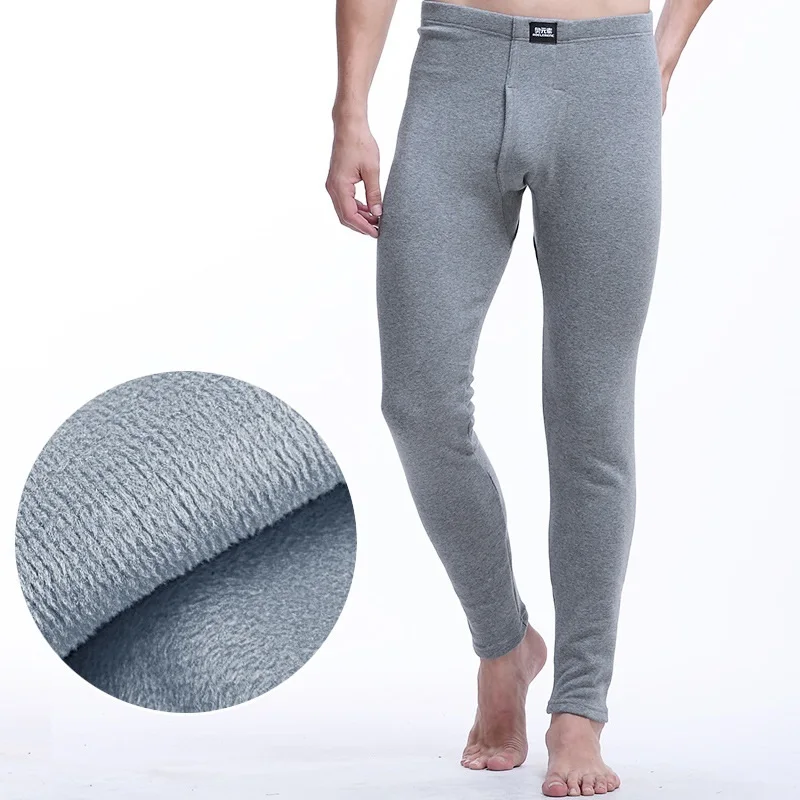 

Mens warm pants for winter thermal underwear Long Johns thick Fleece Leggings