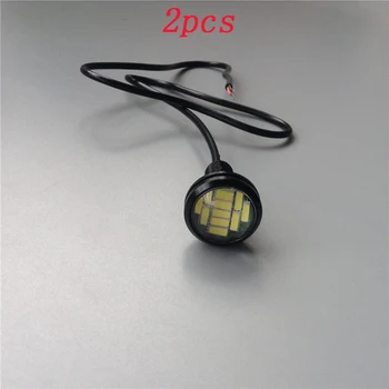 

2pcs 12V Ultra-thin Water-proof LED Light Metal Mount 12W High Power Hawkeye Lights Convex Lens White Light for RC Bait Boat