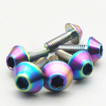 

Titanium Bolts M5 M5x15mm Brake Ti Bolt DIY Multicolor Umbrella Hexagon Socket Titanium Screws Ti Fastener 6pcs