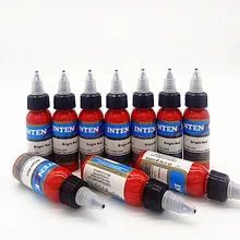 Бутылка 10 OZ татуировки пигментные чернила Набор Наборы Средства ухода за кожей искусств 30 мл ярко-красный професиональной Красота постоянный makesup краски аксессуары