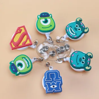 

1psc Monster University High Quality Retractable Pull Badge Reel ID Card Clip ID Badge Lanyard Name Tag Card For School Office