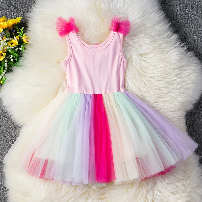 Детское платье с единорогом для девочек; летние платья принцессы для маленьких девочек; праздничный костюм; vestido unicornio; детская одежда на день рождения