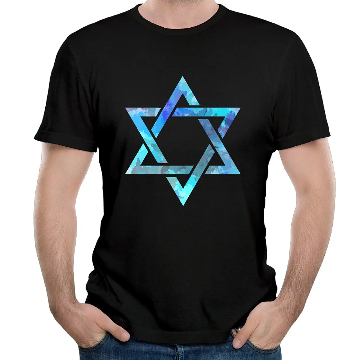 Tshirt Homme 2019 New Male Manica Corta Abiti In Cotone T-Shirt Top Star Of David Stampa Su Magliette
