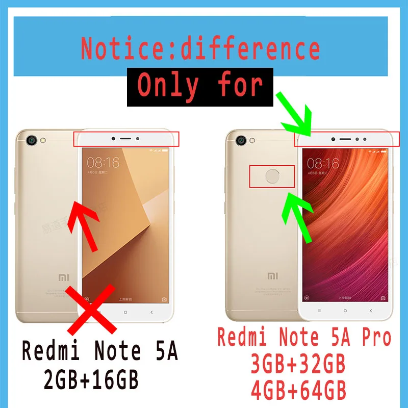 diff redmi note 5a pro
