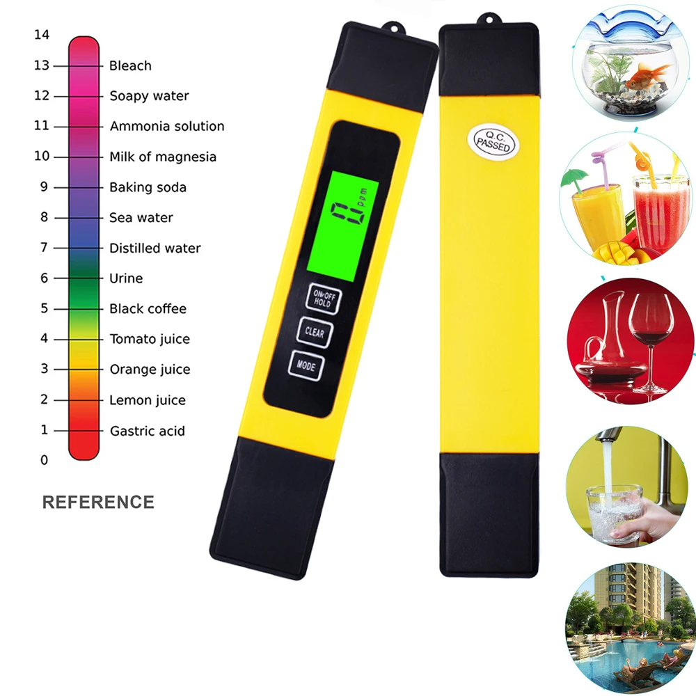 

Digital TDS LCD PH Meter Water Purity PPM Filter Hydroponic Pool Tester