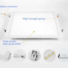 Ультра тонкий 36W алюминиевый квадратный Встраиваемый светодиодный потолочный светильник 400*400 плоские осветительные панели AC85-265V SMD2835