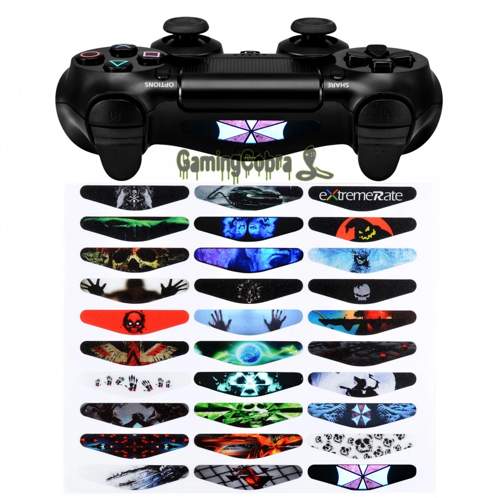 30 шт. светодиодный светильник Виниловая наклейка для PS4 Pro Slim Game Controller|skin decal