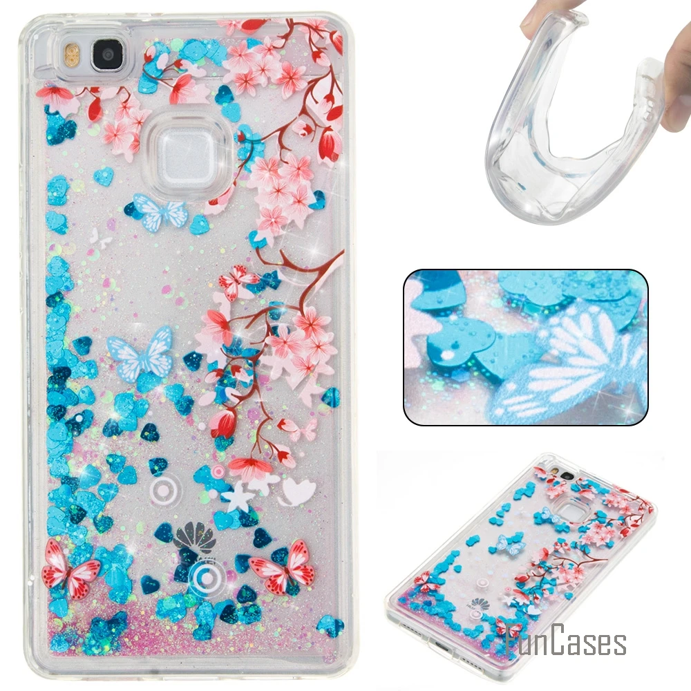 Funda Cute Quicksand Soft TPU Case For Huawei P9 Lite Coque Cartoon Phone Case Carcasas Etui