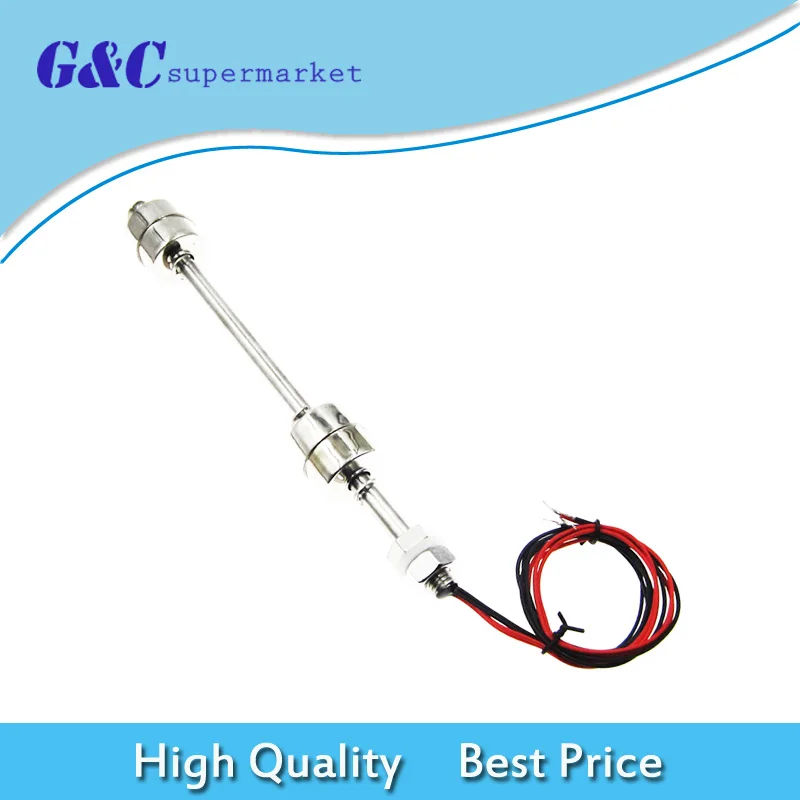 

200mm Liquid Float Switch Water Level Sensor Stainless Steel Double Float