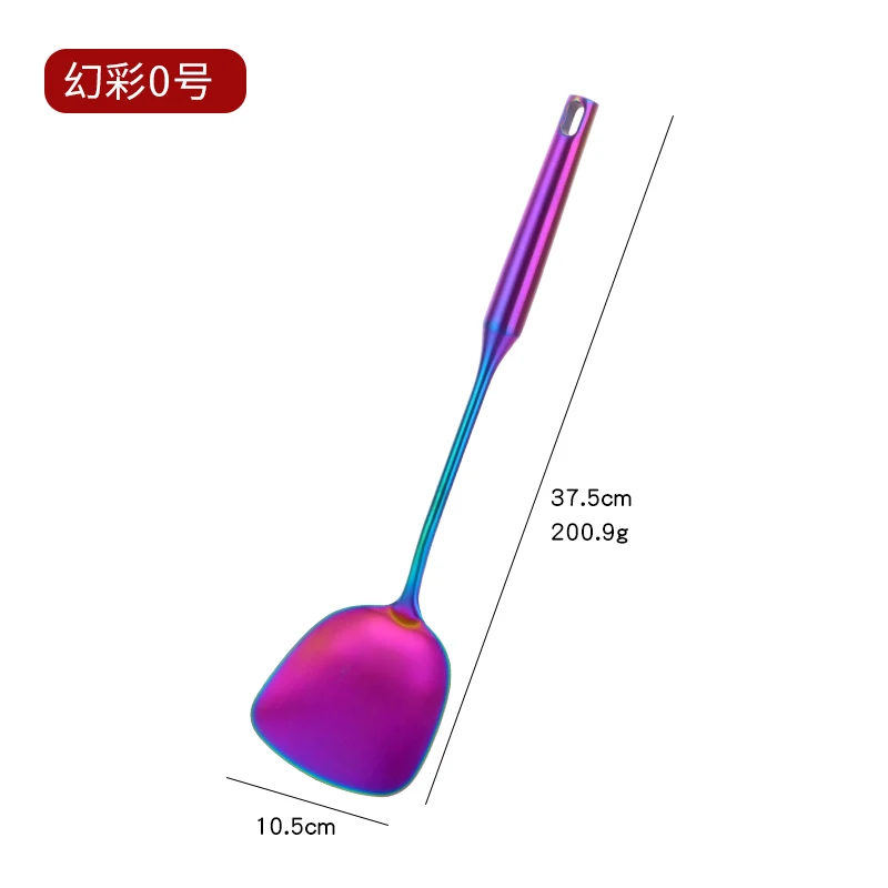 1 шт. нержавеющая сталь Радужная кухонная утварь с держателем набор инструментов для приготовления пищи Тернер ковш ложка для ресторана столовая посуда